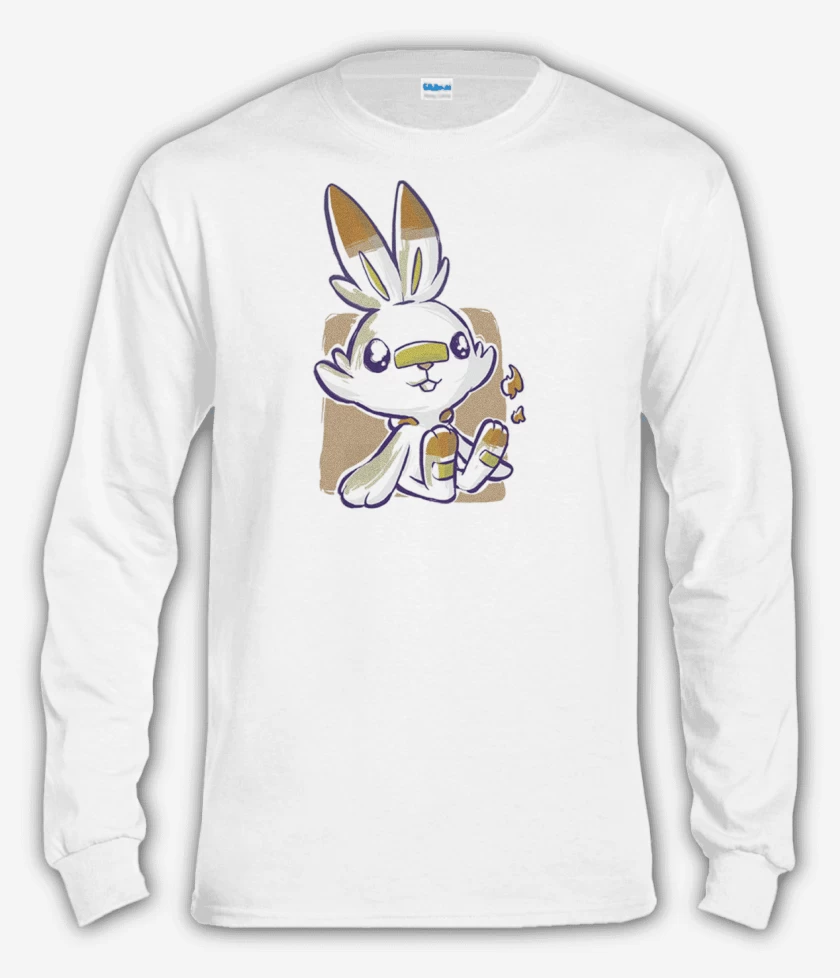 Polera manga larga Blanco de Scorbunny