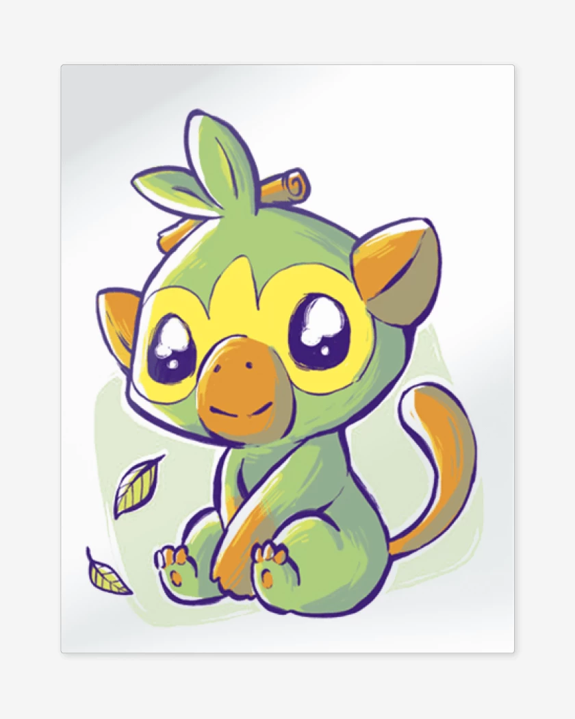 Print metalico Blanco de Grookey