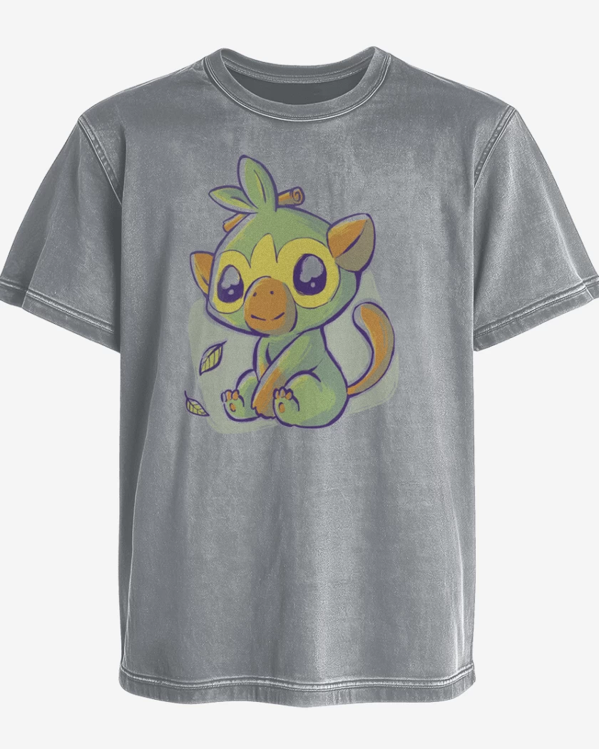 Polera desgastada Gris Melange de Grookey