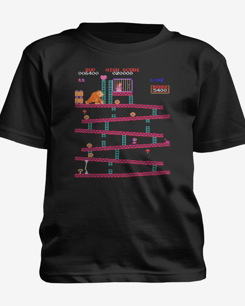 Polera de niño Negro de Gorila Bigote