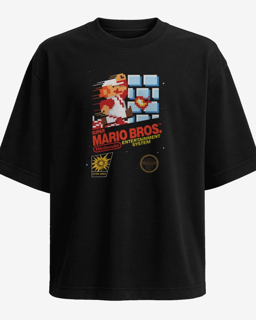 Polera Oversize Negro de Super bigoterio