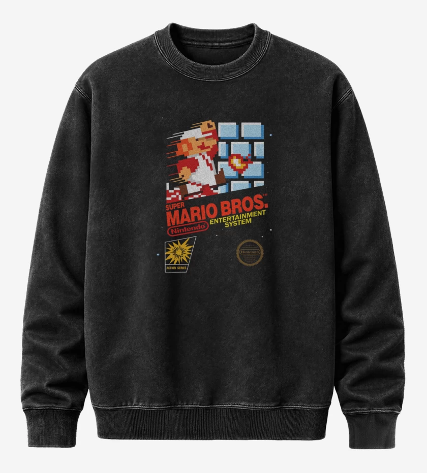 Poleron Polo Acid Wash Negro de Super bigoterio