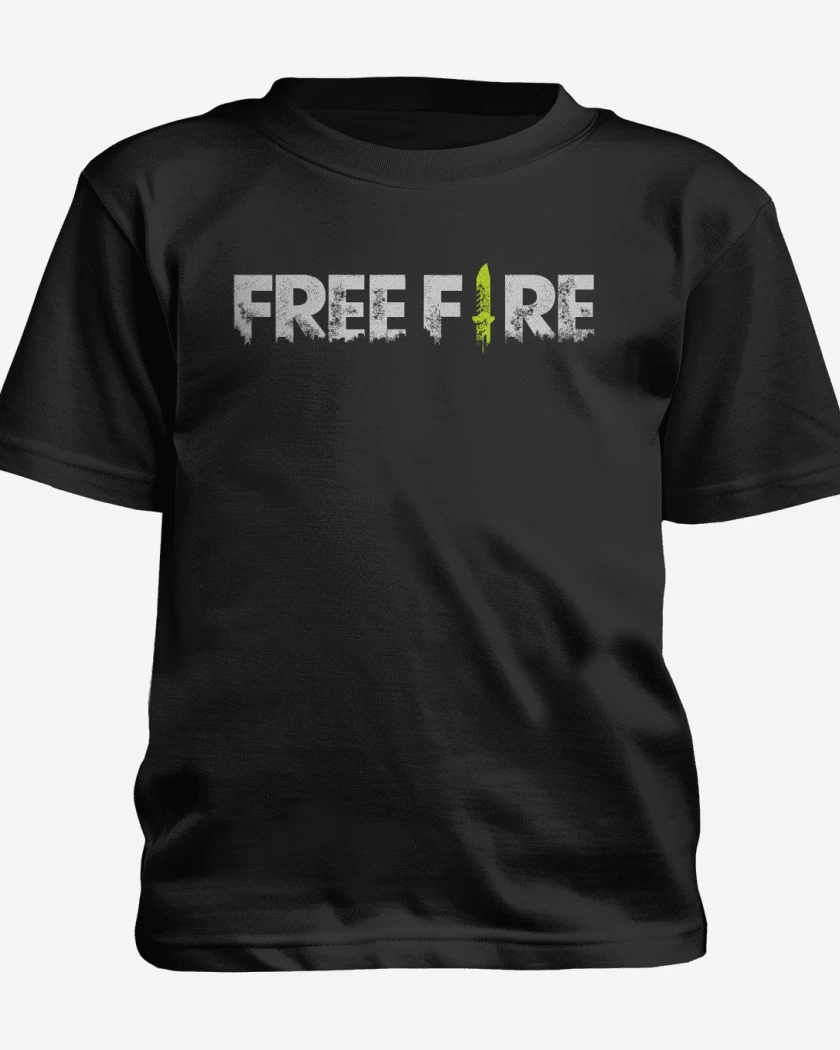 Polera de niño Negro de Free fire