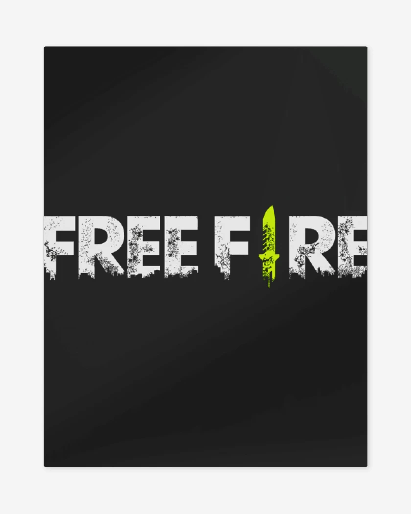 Print metalico Negro de Free fire