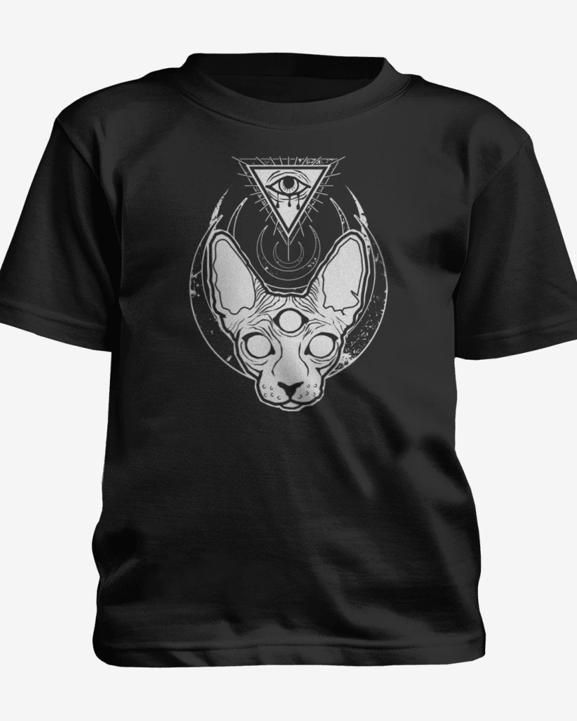 Polera de niño Negro de Gat@ iluminati