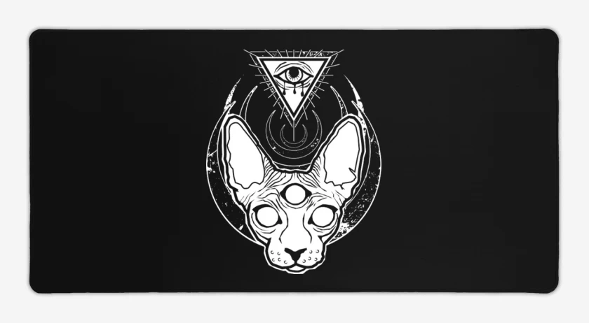 Mouse pad Gamer Negro de Gat@ iluminati