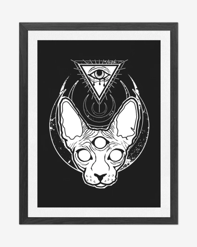 Cuadro decorativo Negro de Gat@ iluminati