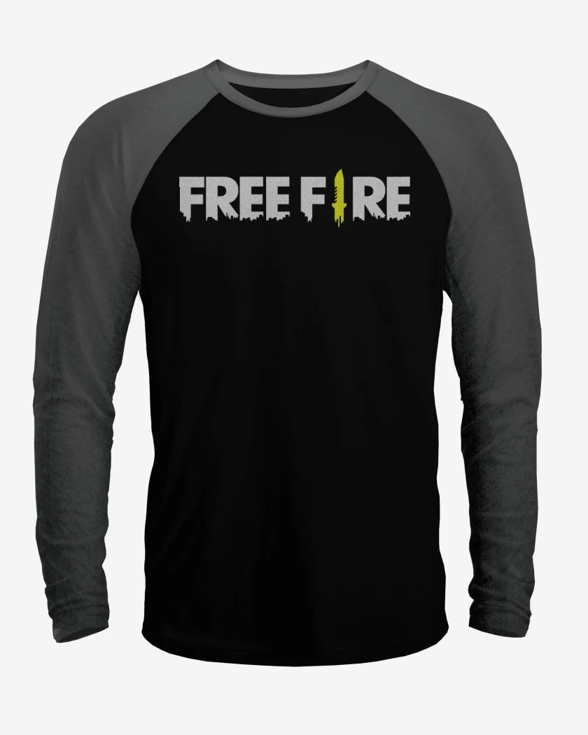 Polera Raglan free fire logo