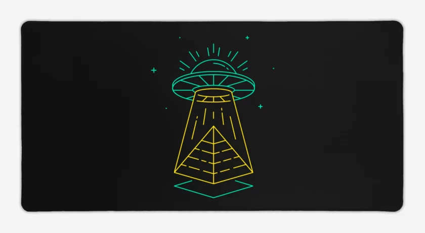 Mouse pad Gamer Negro de El origen de las piramides