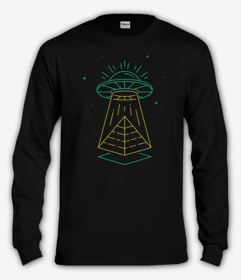Polera manga larga Negro de El origen de las piramides