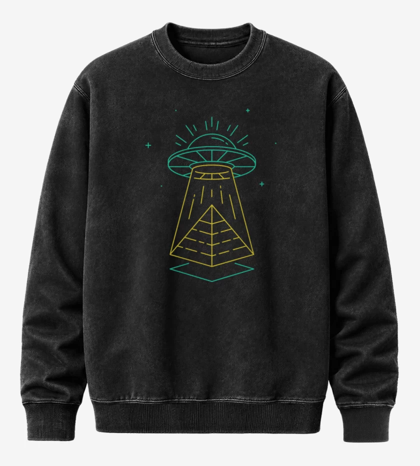 Poleron Polo Acid Wash Negro de El origen de las piramides