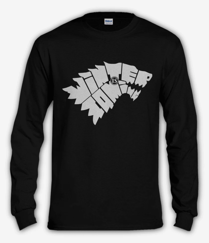 Polera manga larga GOT - Winter Is Coming Letras