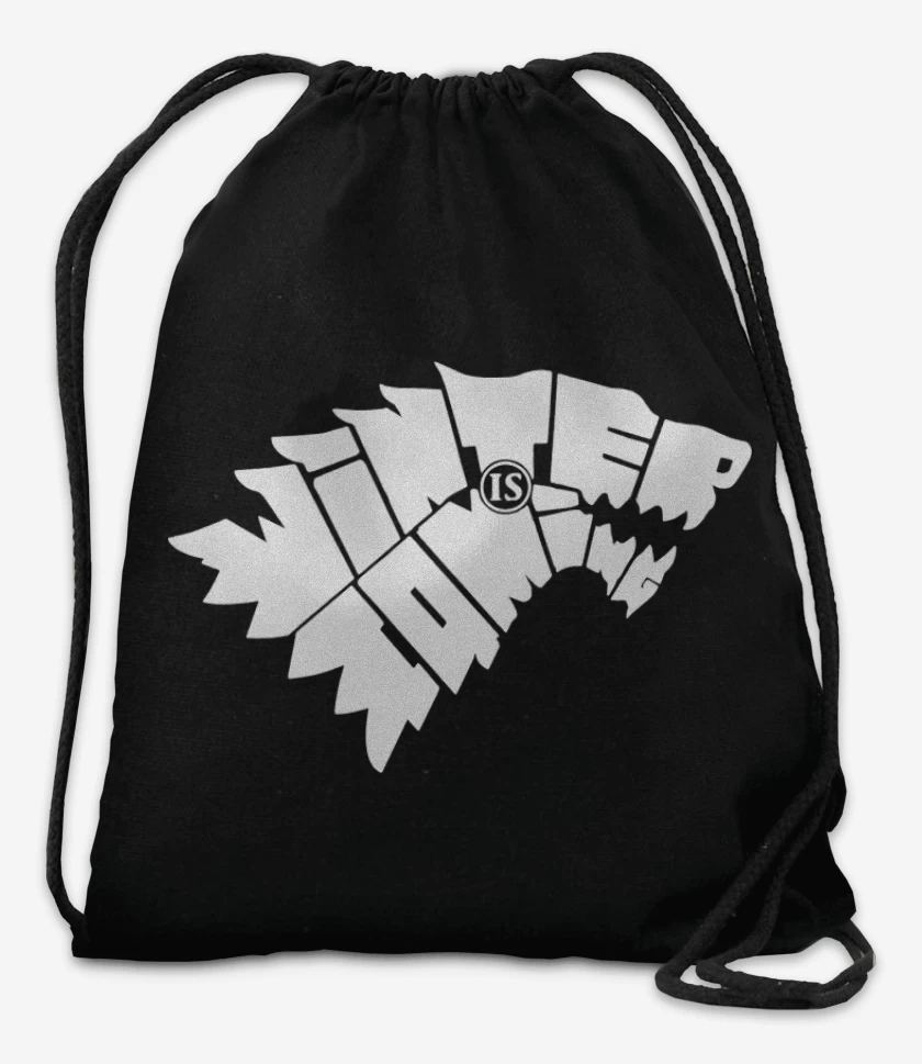 Mochila Negro de GOT - Winter Is Coming Letras
