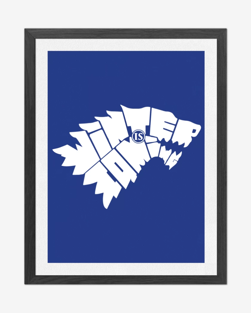 Cuadro decorativo GOT - Winter Is Coming Letras