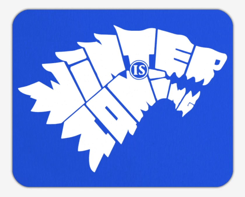 Mousepad GOT - Winter Is Coming Letras