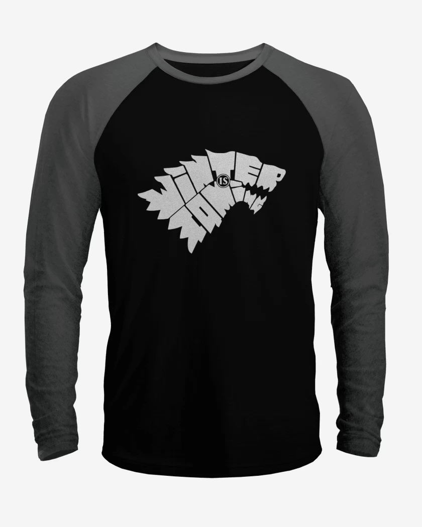 Polera Raglan GOT - Winter Is Coming Letras