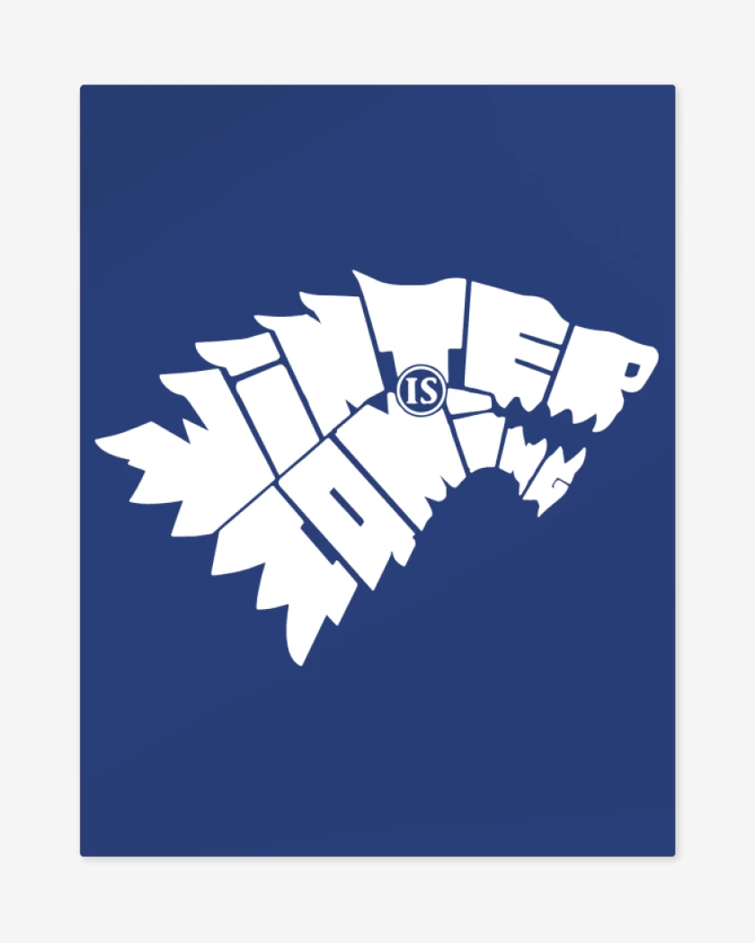 Print metalico GOT - Winter Is Coming Letras