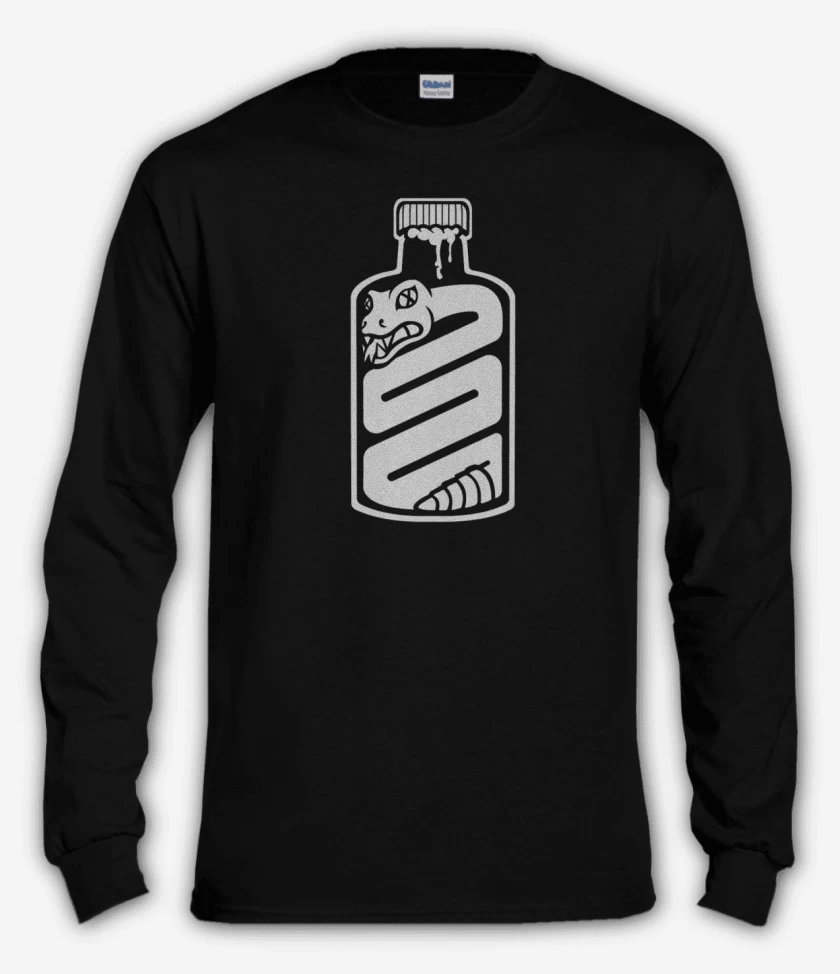 Polera manga larga Negro de Snake in a bottle
