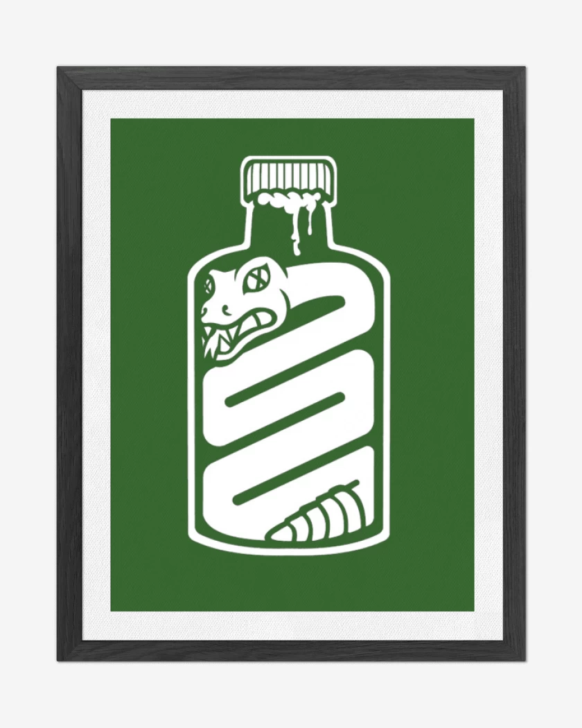 Cuadro decorativo Verde jade de Snake in a bottle