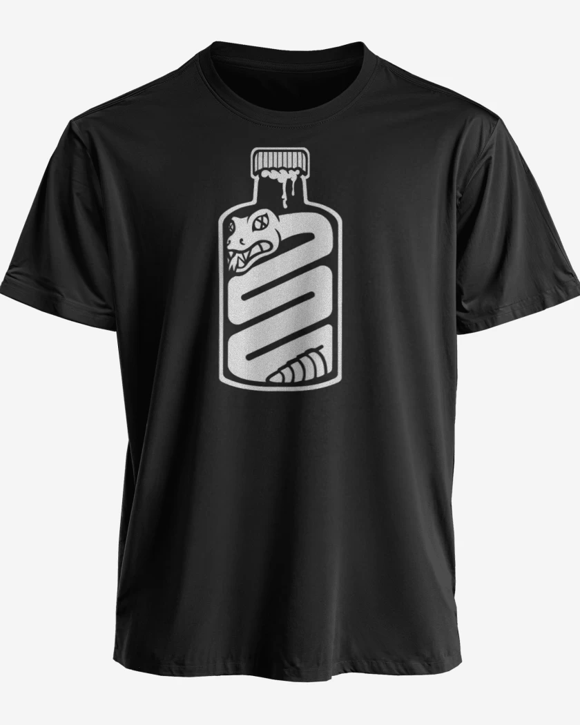 Polera premium Negro de Snake in a bottle