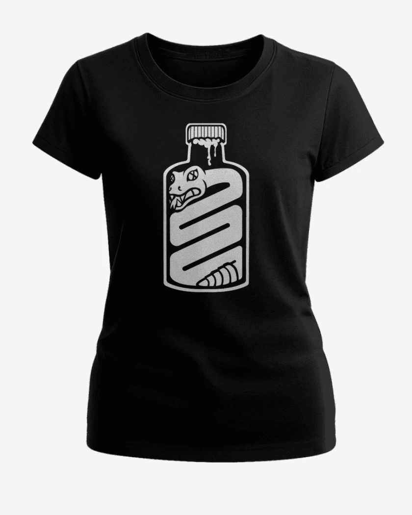 Polera de Mujer Negro de Snake in a bottle