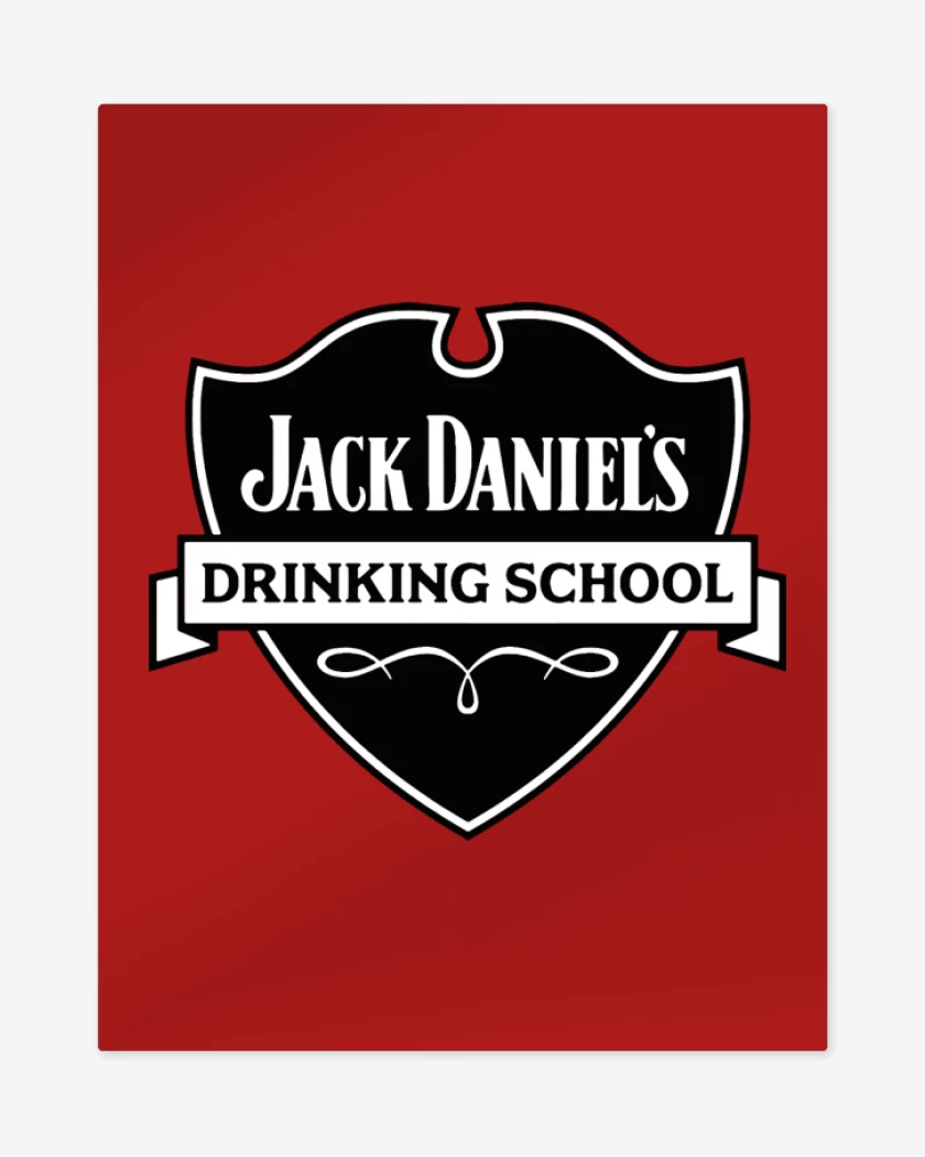 Print metalico Rojo de Jack daniels daniel´s 