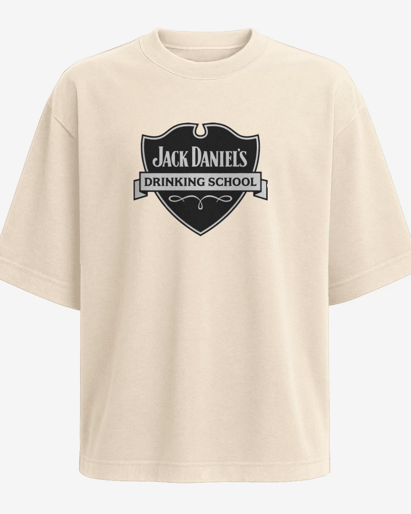 Polera Oversize Beige de Jack daniels daniel´s 