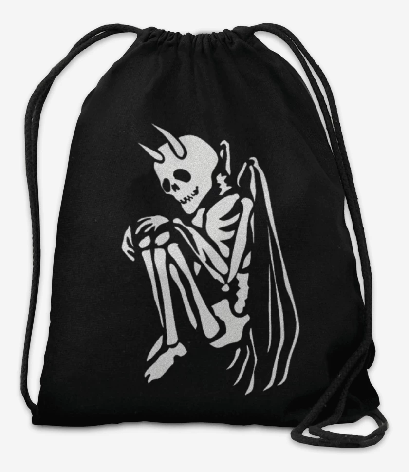 Mochila Negro de Angel de la muerte