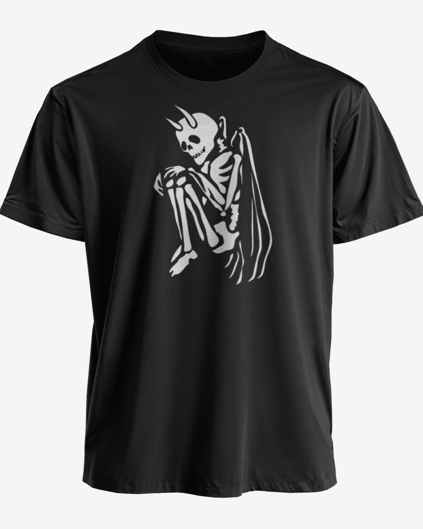 Polera premium Negro de Angel de la muerte