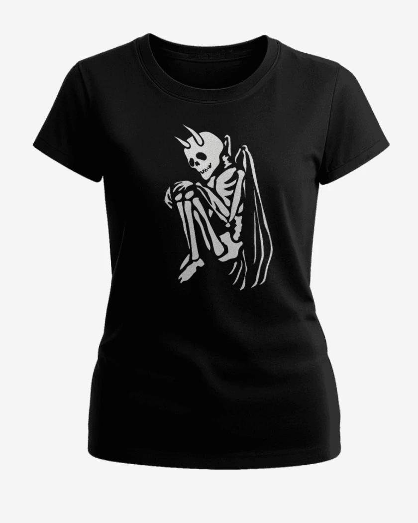 Polera de Mujer Negro de Angel de la muerte