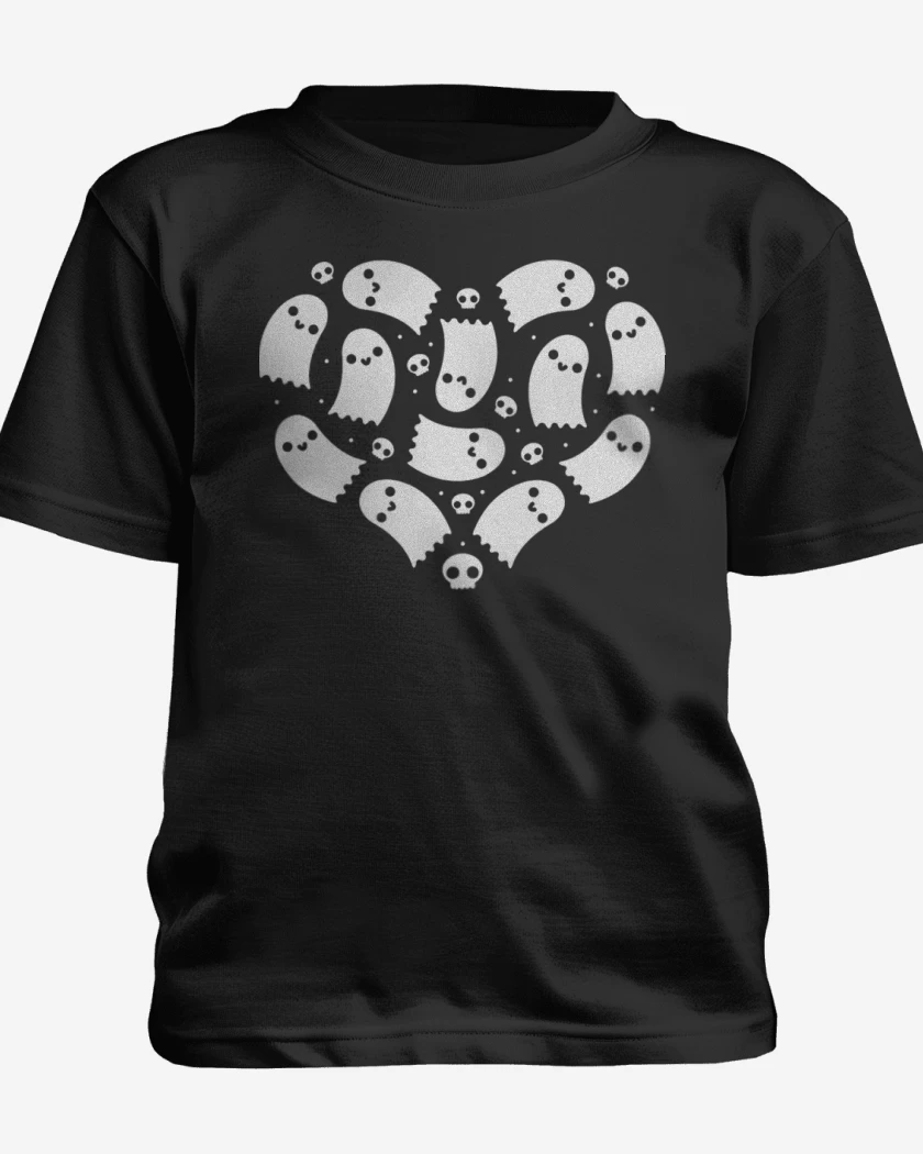 Polera de niño Negro de Corazon Fantasma