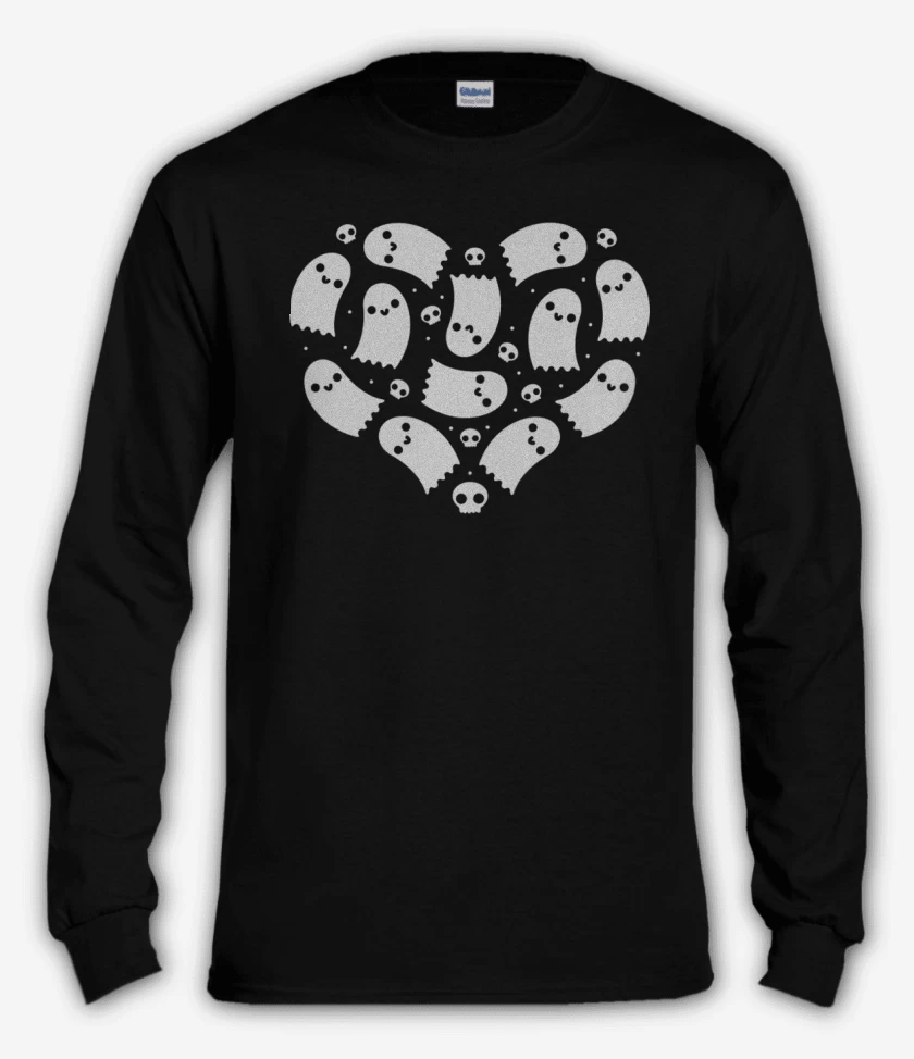 Polera manga larga Negro de Corazon Fantasma