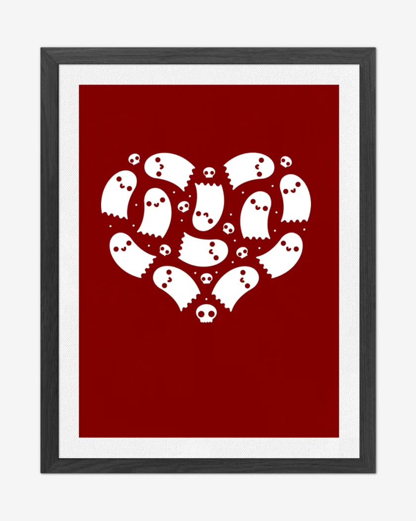 Cuadro decorativo Rojo de Corazon Fantasma
