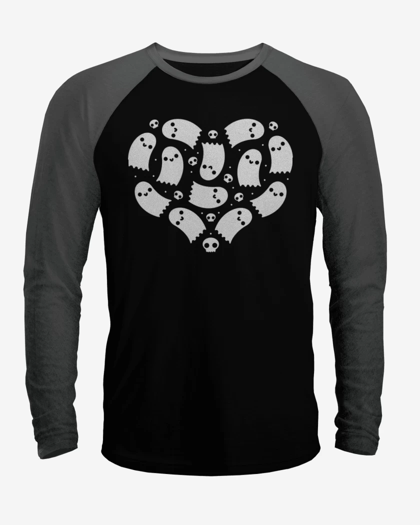 Polera Raglan Corazon Fantasma