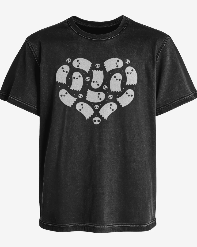 Polera desgastada Corazon Fantasma