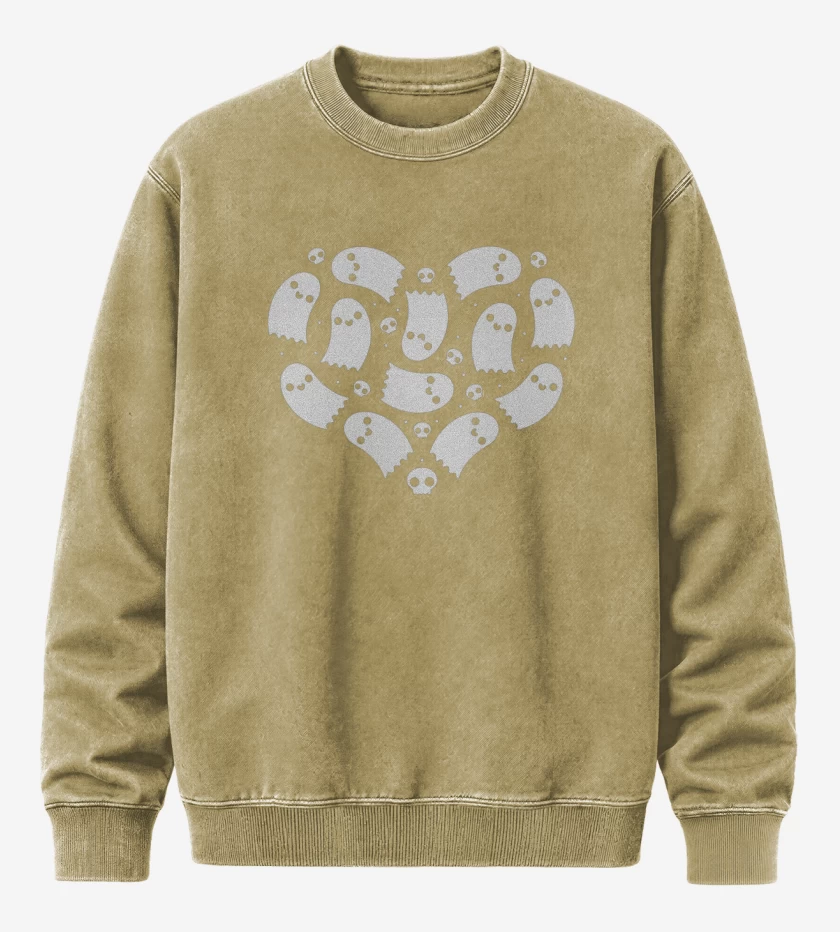 Poleron Polo Acid Wash Beige de Corazon Fantasma