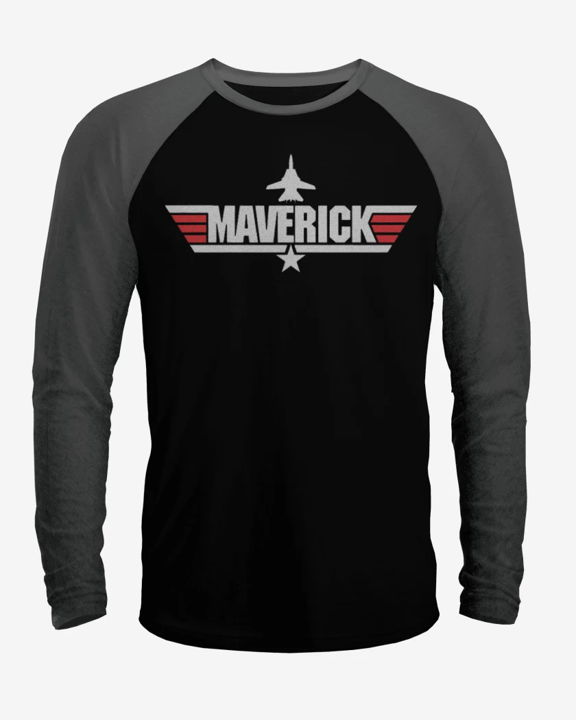 Polera Raglan Negro / Negro Heather de Maverick