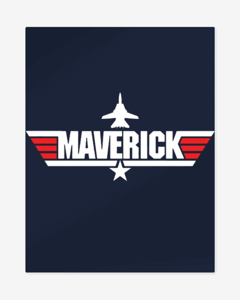 Print metalico Azul Marino de Maverick