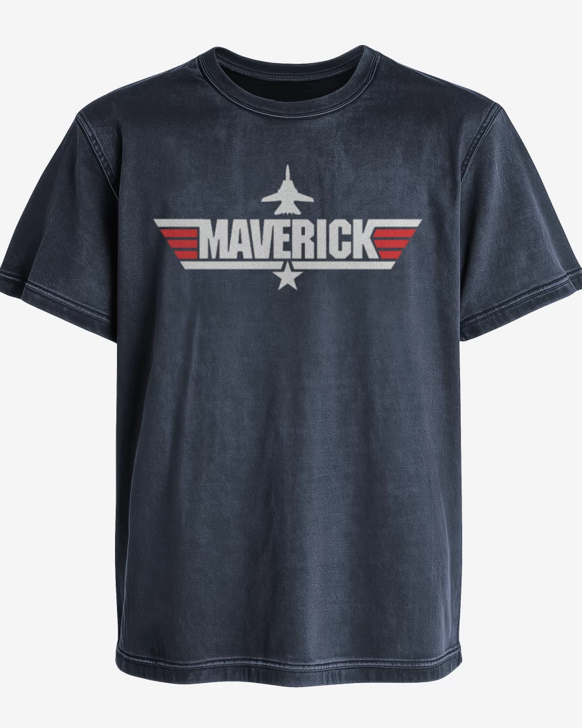 Polera desgastada Azul Marino de Maverick