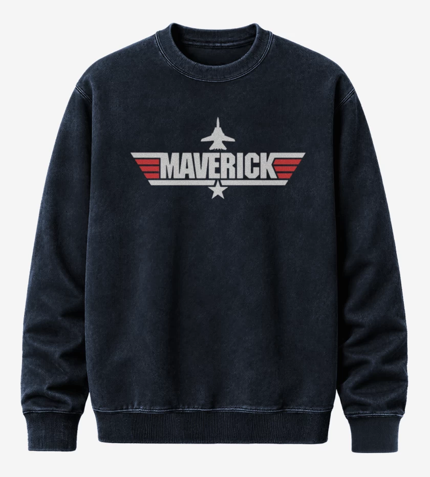 Poleron Polo Acid Wash Azul Marino de Maverick
