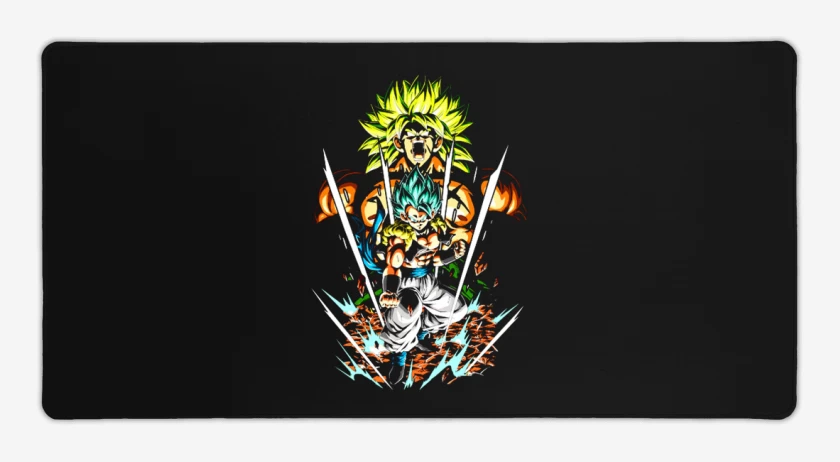 Mouse pad Gamer Negro de gogeta v broly