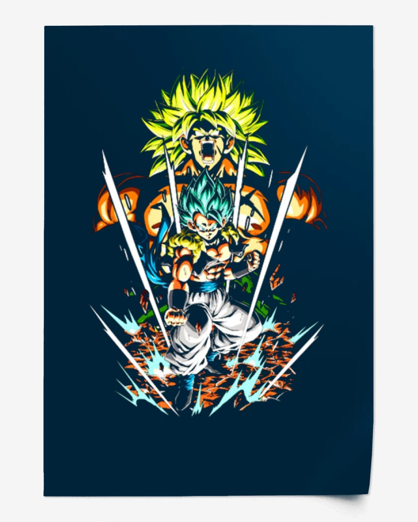 Print Azul Marino de gogeta v broly