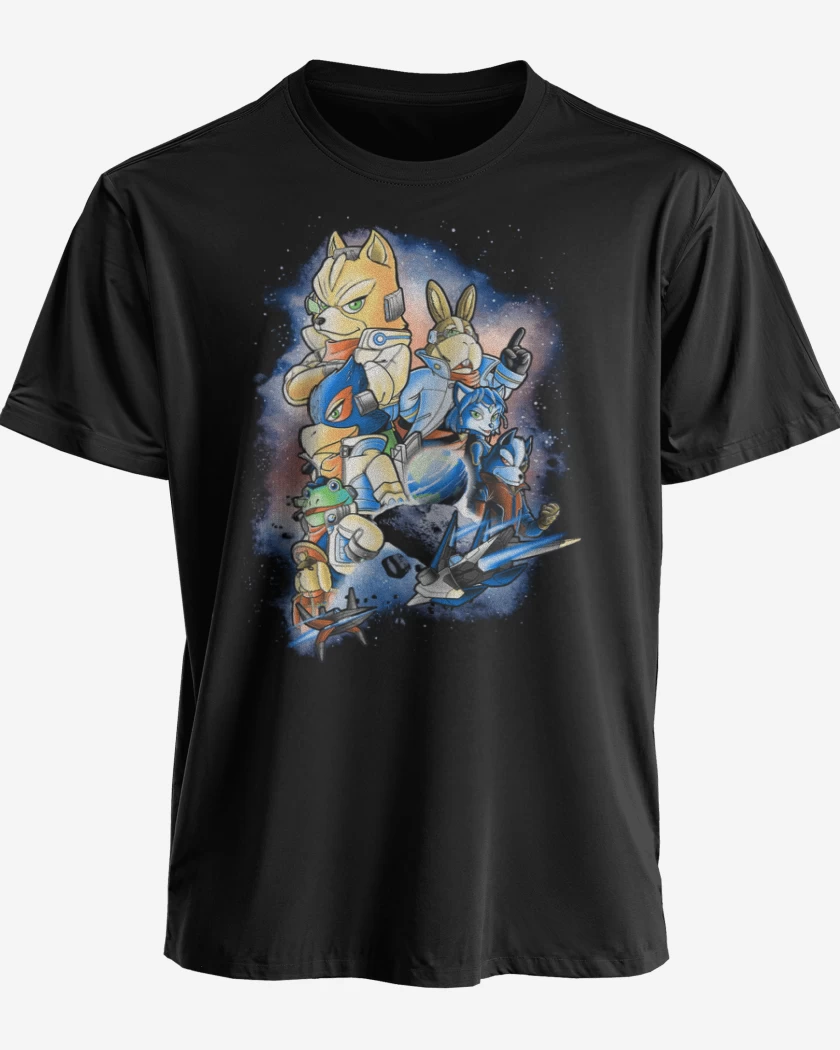 Polera premium Negro de Star Fox
