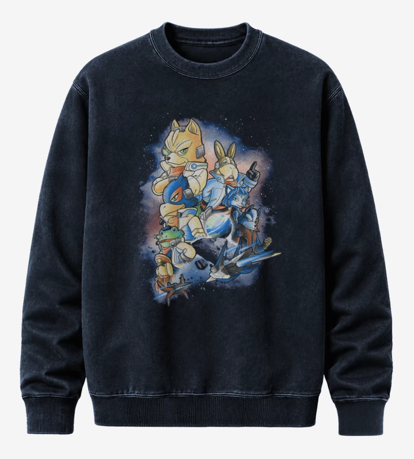 Poleron Polo Acid Wash Azul Marino de Star Fox