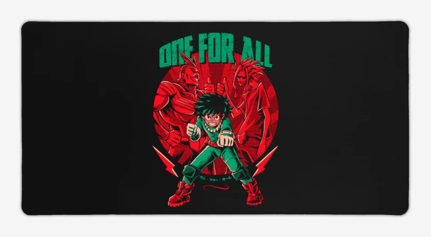 Mouse pad Gamer Negro de Boku no hero 5