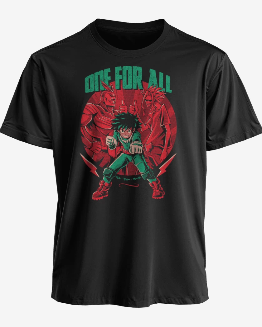 Polera premium Negro de Boku no hero 5