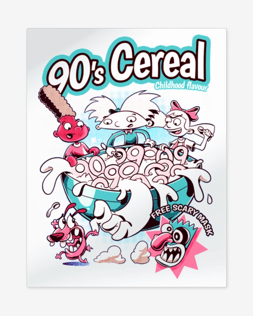Print metalico Blanco de 90s