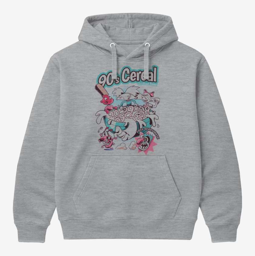Polerón Canguro Gris Melange de 90s