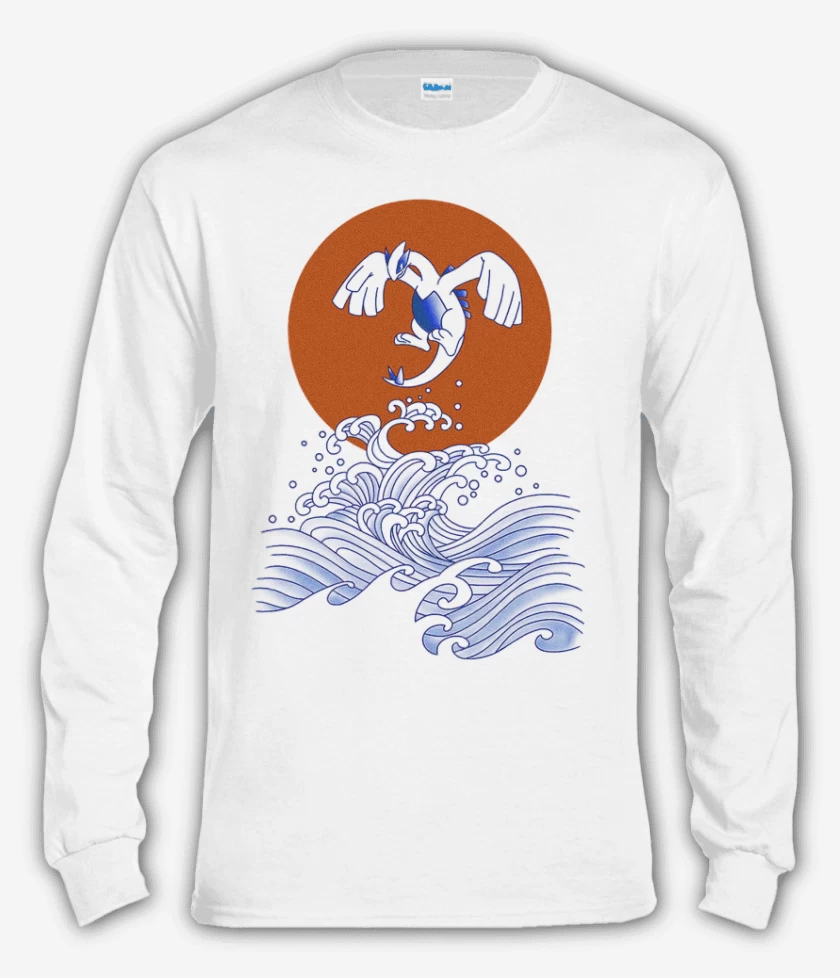 Polera manga larga Blanco de Lugia