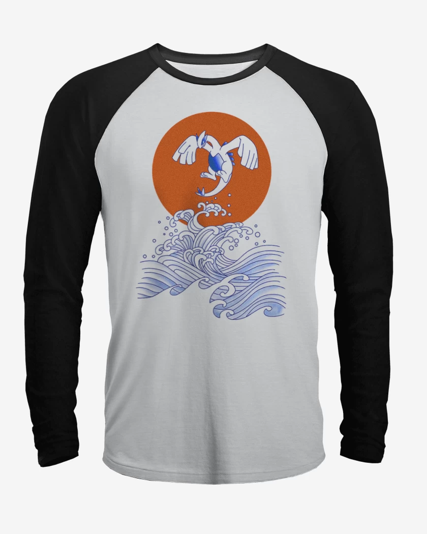 Polera Raglan Blanco / Negro de Lugia
